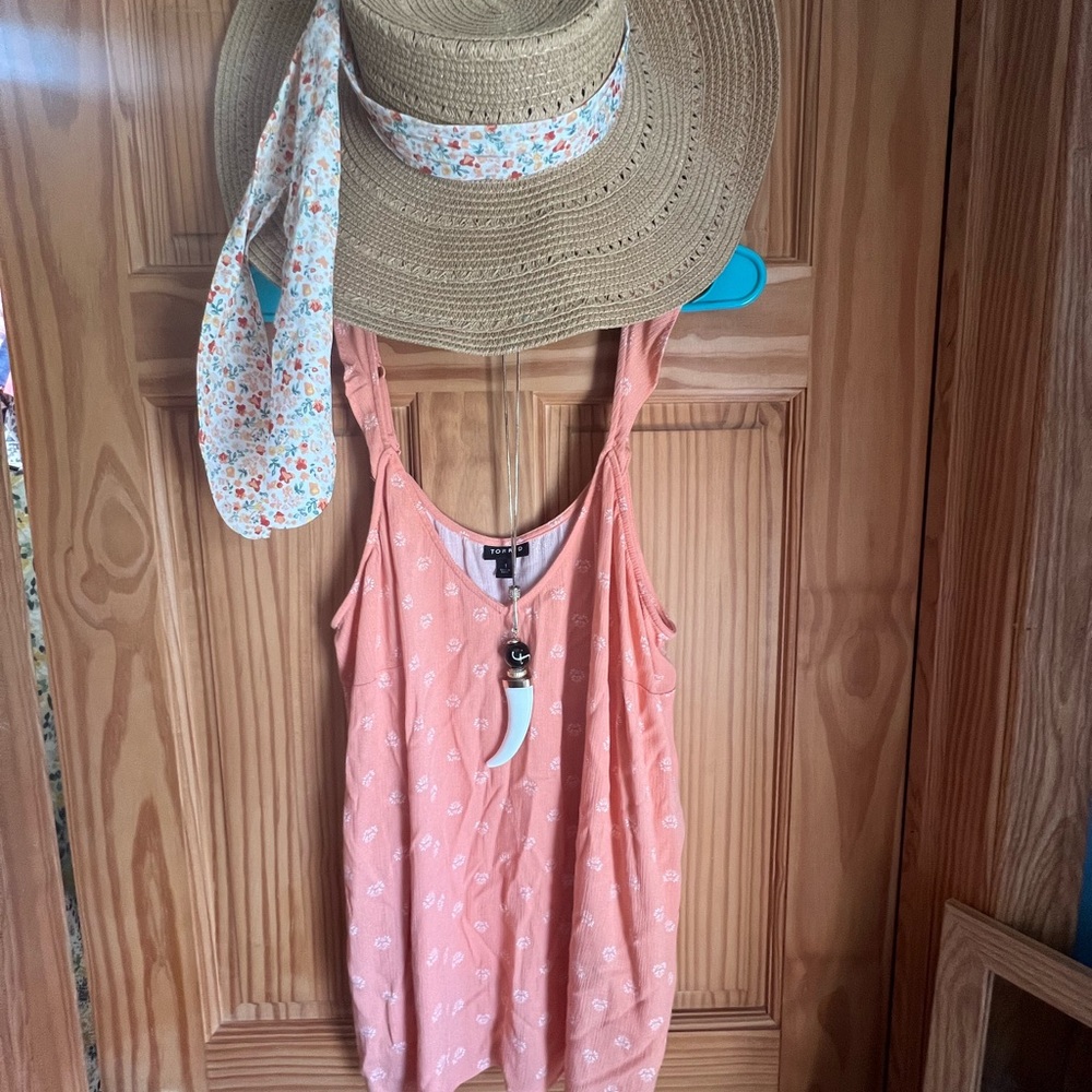 Torrid Peach Floral Top Size 1